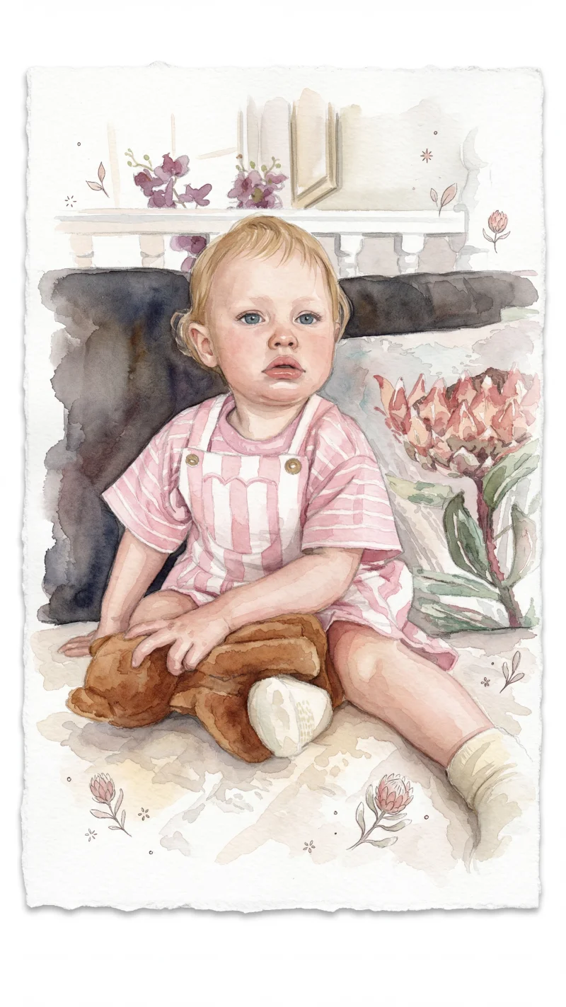 Watercolour illustration — children