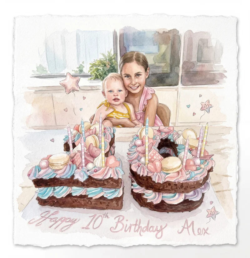 Watercolour illustration — keepsake