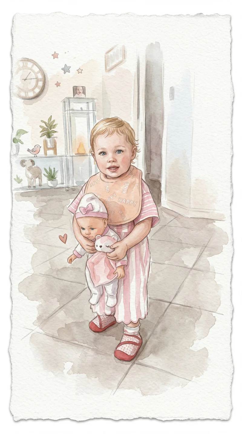 Watercolour illustration — family